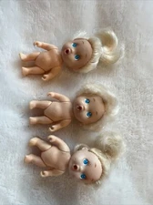 Vintage  90’s 1990 Tyco Drink And Wet Blonde Quints Dolls Lot Of 3 Retired