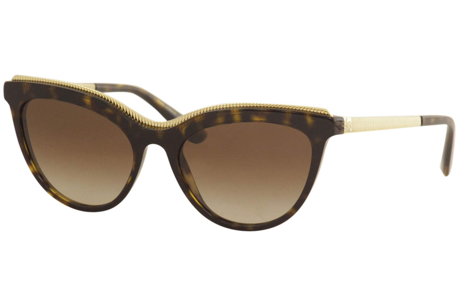 Солнцезащитные очки Dolce & Gabbana D&G DG4335 DG/4335 502/13 Гавана/Золотой кошачий глаз, 54 мм