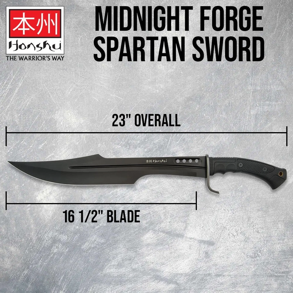 "Espada y vaina Honshu Spartan Midnight Forge | Acero Damasco | 23"" en general" Foto 2 de 4
