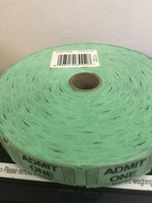 AMSCAN INC ADMIT ONE 2000 COUNT ROLL EVENT PARTY RAFFLE FAIR TICKETS on The Hot Collector