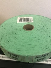 AMSCAN INC ADMIT ONE 2000 COUNT ROLL EVENT PARTY RAFFLE FAIR TICKETS