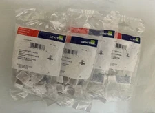 Leviton CAT 41084-BW QuickPort Snap-In Blank Module - Pack Of 10, Lot Of 4 Packs
