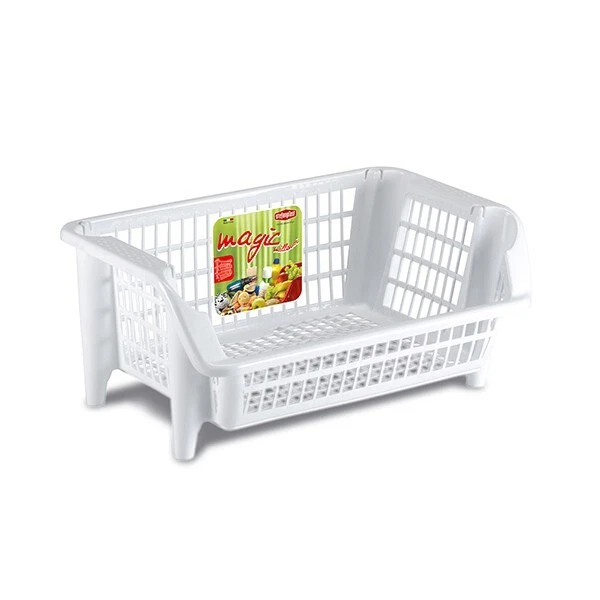 CESTELLI IMPILABILE DA CUCINA - BAGNO - PER LA CASA - PORTAOGGETTI - PORTAFRUTTA - Immagine 3 di 4