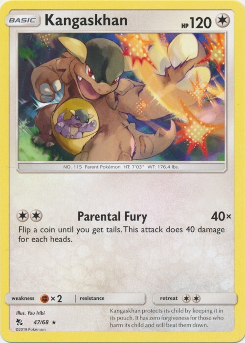 Kangaskhan 47/68 Rare Hidden Fates Pokemon TCG