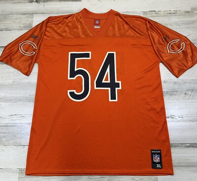 Vintage NFL Chicago Bears Jersey Mens Sz XL Orange #54 Brian