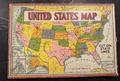 Milton Bradley Vintage Puzzle of the United States - COMPLETE - 4811