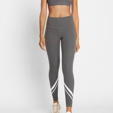 TORY SPORT Legging Womens Size XS Heather Gray Chevron Ankle Length Activewear