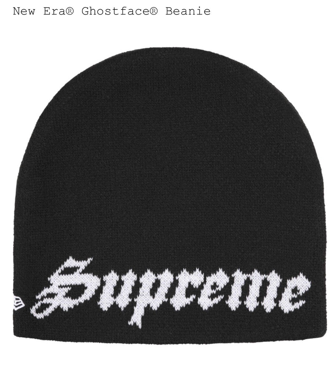 Supreme New Era Ghostface Scream Beanie Black CONFIRMED | eBay