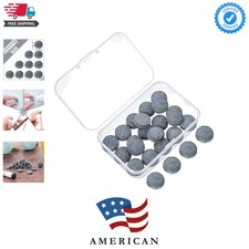 20 Pcs Billiard Pool Cue Tips Replacement Kit Pool Stick Tips with Storage Bo...