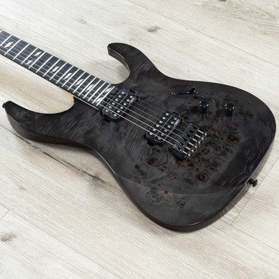 Legator N6SS Ninja 6 Super Shred Guitar, Ebony Fretboard, High Gloss Black Burl