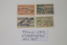 France année 1953 N° 960*/961*/962* et N° 964* Neuf