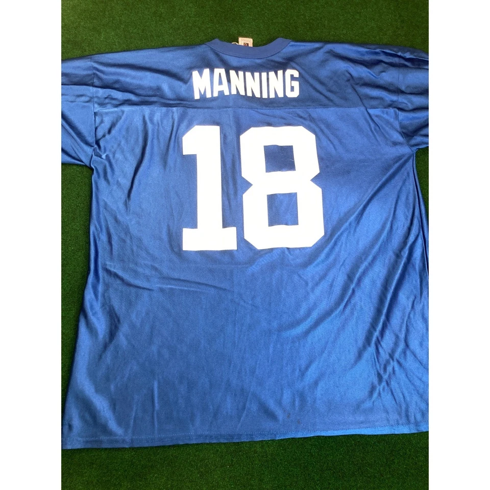 Peyton Manning Indianapolis Colts #18 Blue NFL Football Jersey 2XL - Image 2 of 4