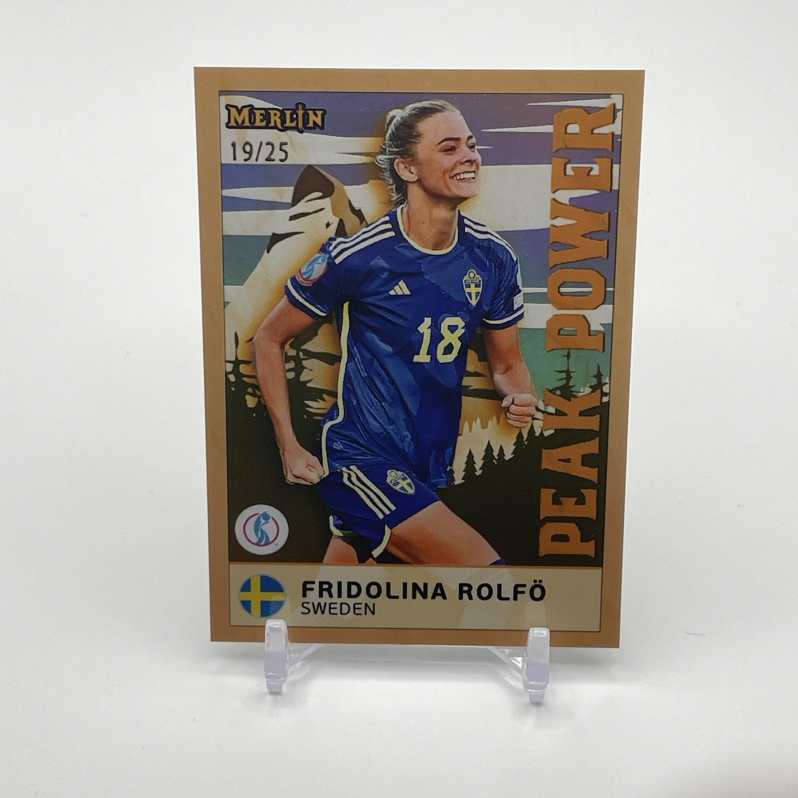 Fridolina Rolfö Peak Power Orange #/25 - Sweden - 2025 Merlin UEFA Women's Euro 