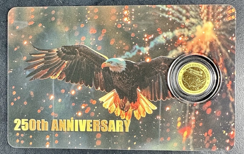 2026 Niue “250 Years of Freedom” Gold 1/1000 oz – COA Carded .9999 Gold