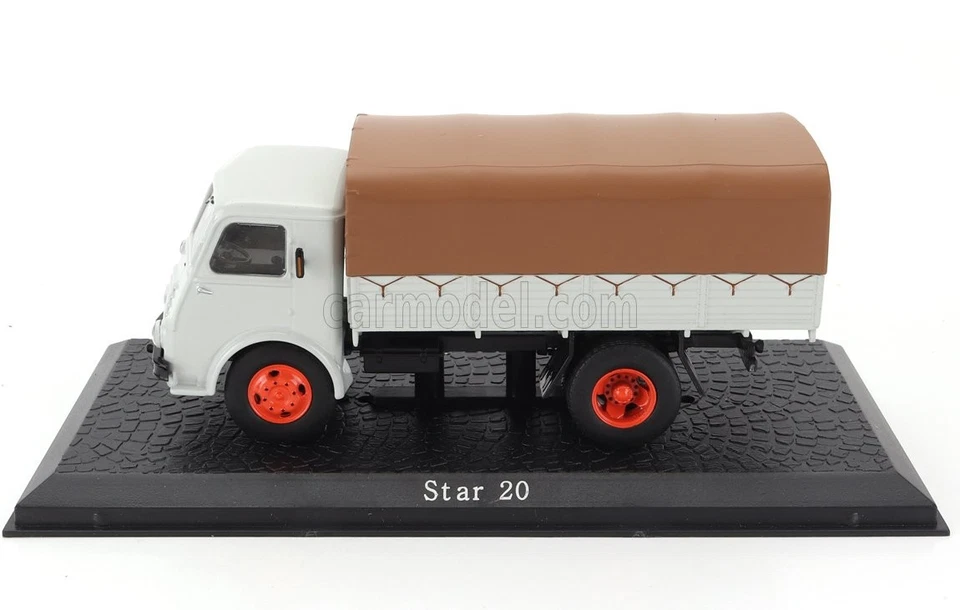 MODELLINO CAMION STATICO ATLAS STAR 20 TRUCK TELONATO 2 ASSI 1948 BIANCO 1/43 - Immagine 3 di 4