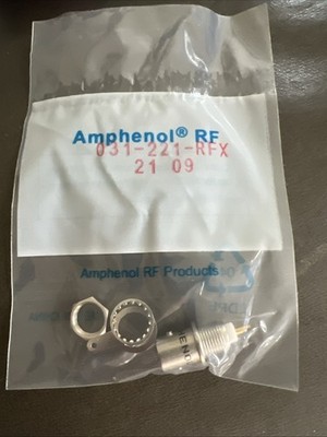 AMPHENOL 031-221-RFX BNC Str Rec Jk Solder Cup Bkhd 50 Ohm