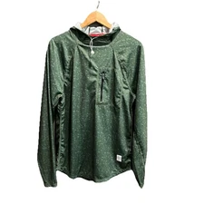 Topo Designs Green Olive Terrazzo Men's River Pullover Hoodie Size Medium