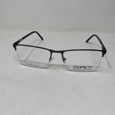 BAM EYEWEAR 514 Gunmetal Black 58-19-150 Large Flex Hinge Eyeglasses QO81