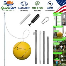 Sports Compact Tetherball Set for Outdoor Backyard with Ball and Rope Set, 9'...