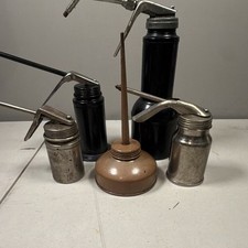 Vintage Lot 5 Craftsman & Globemaster Oil Can/Oiler Lot w/ Spouts No. 5963 Japan
