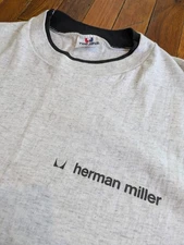 Herman Miller Heather Grey T Shirt Vintage Y2K Art Furniture Size XL