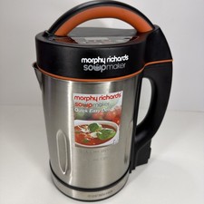 Morphy Richards 1.6L Soup Maker - Silver & Black - 48822 VGC CLEAN TESTED