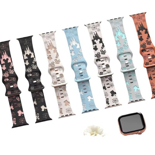 Grey & Mint Green Apple Watch Strap Disney Inspired Castle WDW Strap 38 - 41mm - 第 3/4 張圖片