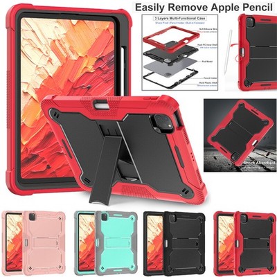 Fr iPad Air Pro 11'' 13'' M2 M3 M4 2025 Shockproof Heavy Duty Stand Case Cover[