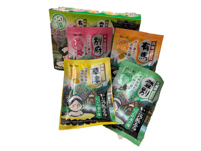 Japanisches Onsen Badesalz 25g×12 Stück  Noboribetsu Kusatsu Beppu Arima