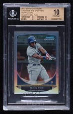 2013 Bowman Cream of the Crop Chrome Mini Refractor Yasiel Puig BGS 10 1v3
