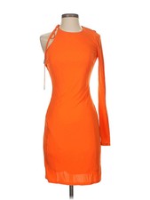 Halston Women Orange Cocktail Dress 2