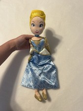 Disney Cinderella Plush Doll With Patterned Fabric Dress
