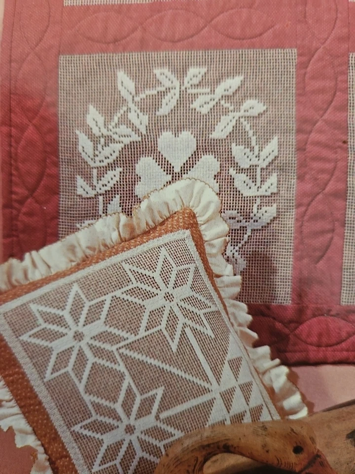 ASN Lace Net Embroidery Quilt Designs Rita Weiss #3032 NEEDLE WEAVING PATTERNS  - Image 4 of 4