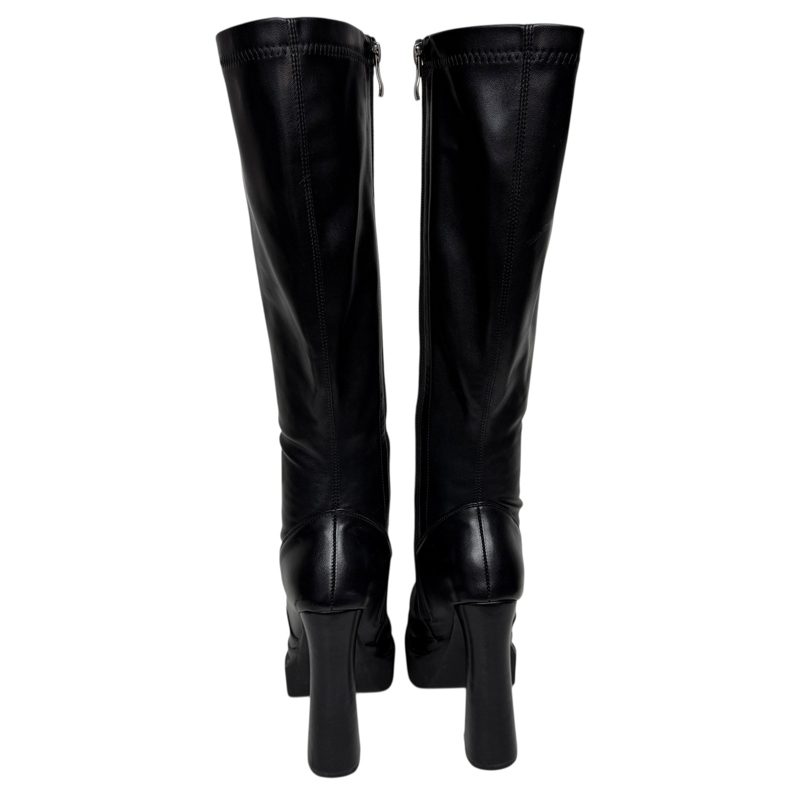 Onlymaker Black Pointed Toe Double Platform Knee … - image 7