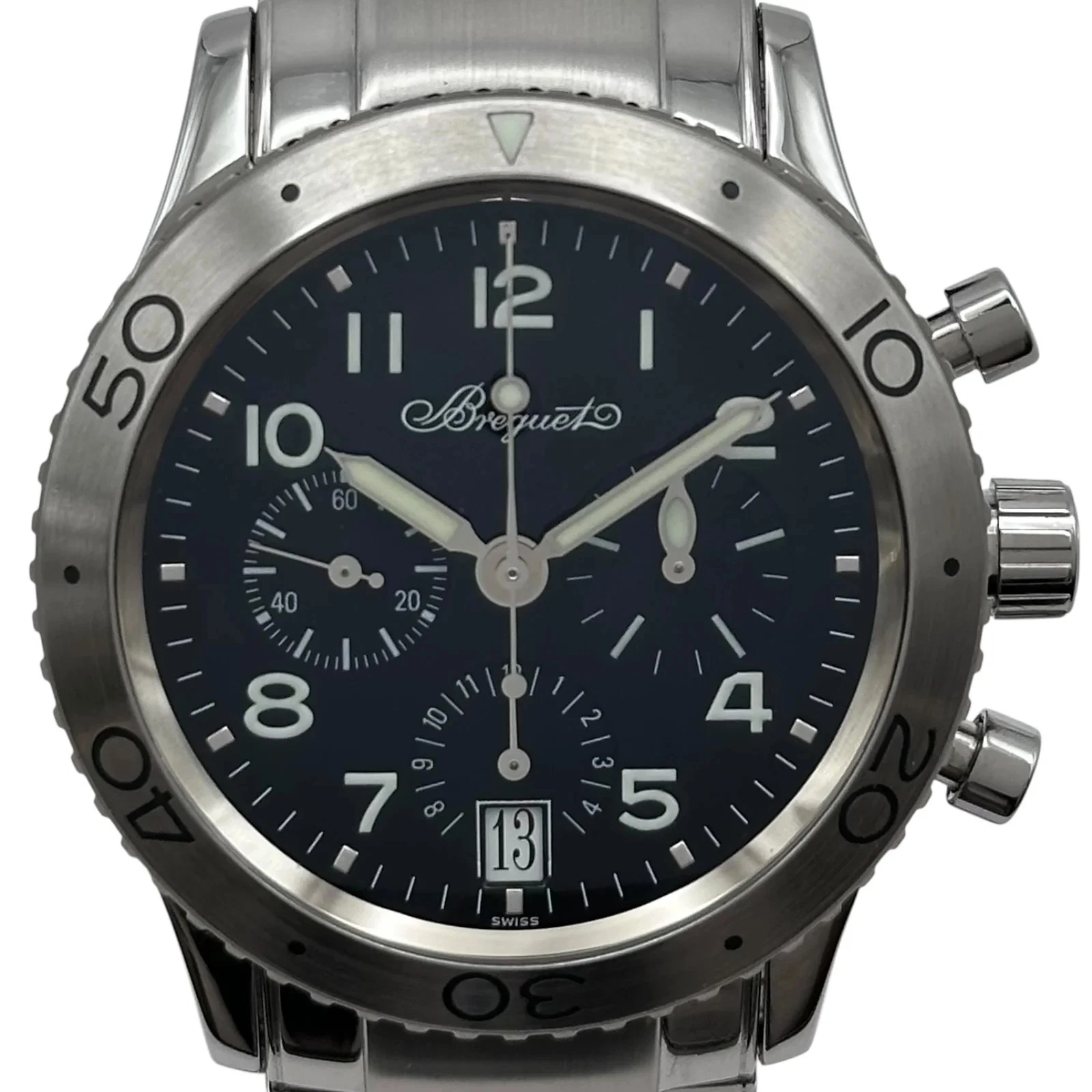 Breguet — Breguet 20 3820ST/H2 40mm SS Black Dial Automatic Watch #OKW821