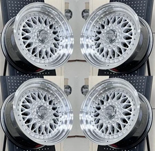 16" Wheels RS Style 16x7.5 4x100/4x114.3 +35 Silver For HONDA CIVIC EG EK GS GSR