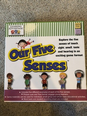 Learning Advantage Our Five Senses Educational Game Cards, 2-5 Players Age 3+