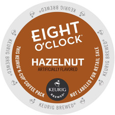 72/PACK - Eight O'Clock Hazelnut Medium Roast Coffee K-Cup Pods BULK PACKAGING