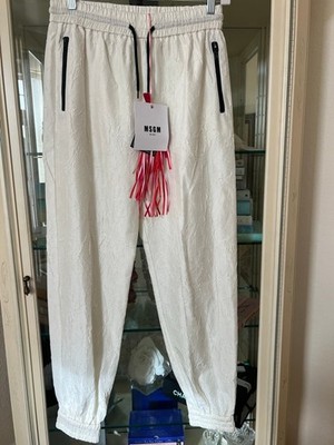 NWT Women's MSGM Off White Track Pants & Joggers Size 10