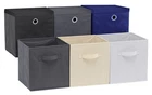 Foldable Storage Boxes with Lids 6-Pack Collapsible Clothes Organizer Cubes Home