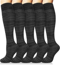 Women'S Warm Knee High Thermal Socks for Cold Weather, Long Thick Winter Cushion