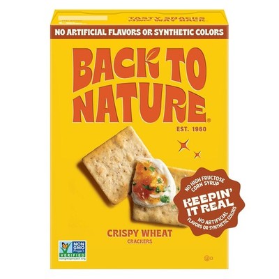 Back to Nature Crispy Wheat Crackers 6.5 oz Box Vegan