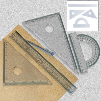 4x Lineal Silikonform Winkelmesser rechter Winkel Dreieck Lineal Schreibwaren