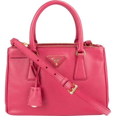 Prada Pink Saffiano Leather Small Galleria Handbag Tasche
