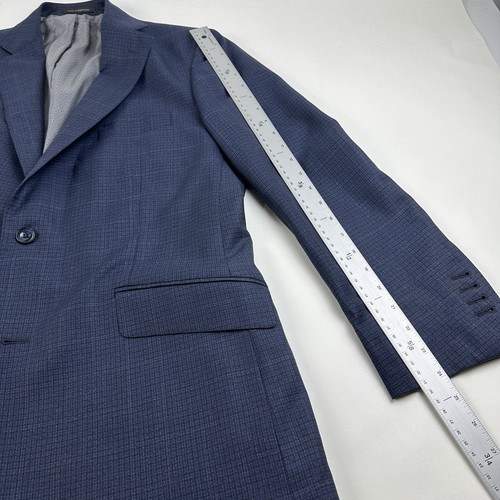 J Hilburn Blazer Jacke Ermenegildo Zegna 42R Navy Kariert Sport Anzug Mantel Custom - Bild 15 von 19