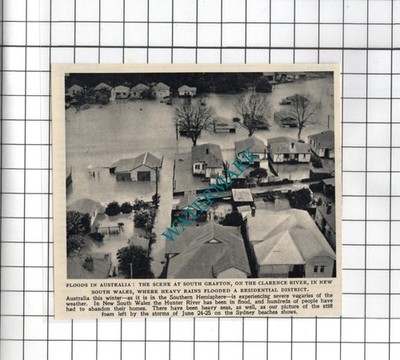 South Grafton Australia Floods -   1950 Small News Clipping