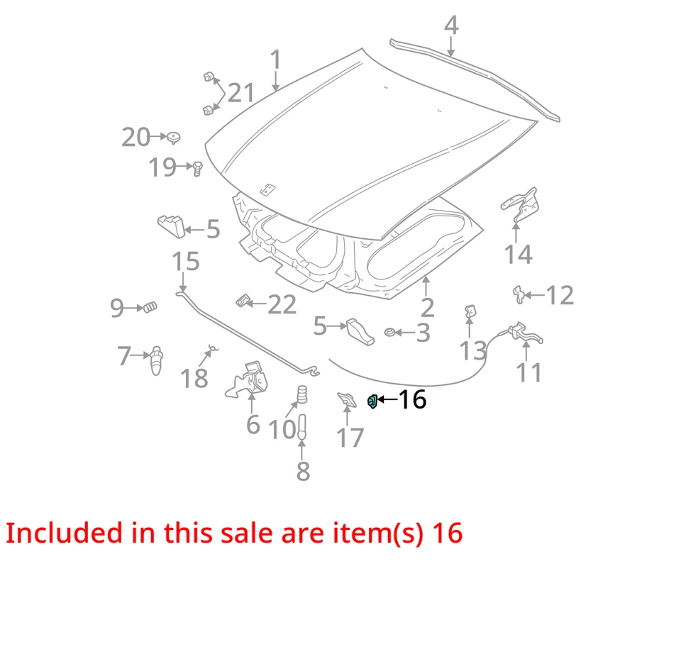ADEQUADO PARA 2000-2005 SATURN L300 L200 CAPÔ RETENTOR MANTER ABERTO RO 9135910 - NOVO FABRICANTE DE EQUIPAMENTO ORIGINAL - Imagem 3 de 4