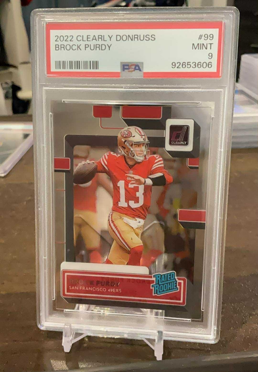 2022 Donruss Clearly BROCK PURDY RC PSA 9 49ERS