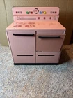Vintage 1950's Wolverine Pink Tin Metal Toy Litho Stove Oven 12" High Nice