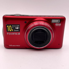 FUJIFILM FinePix T350 16.2MP Digital Camera   Red   Working